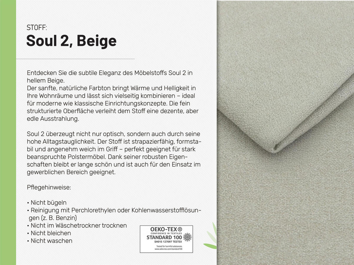 ECKSOFA Nolani mit Schlaffunktion & Bettkasten – Modern & Bequem - Creme, Kunststoff (248/145cm) - Homesy