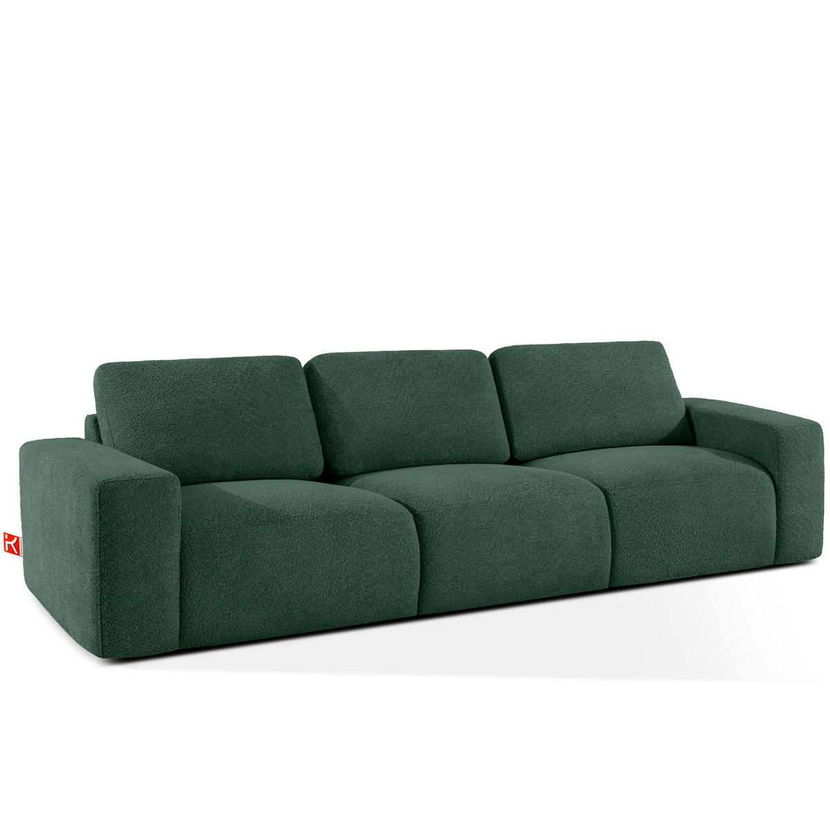 3-SITZER SOFA ZUCCO, Grün - Grün, Holz/Holzwerkstoff (292/85/100cm) - KONSIMO®