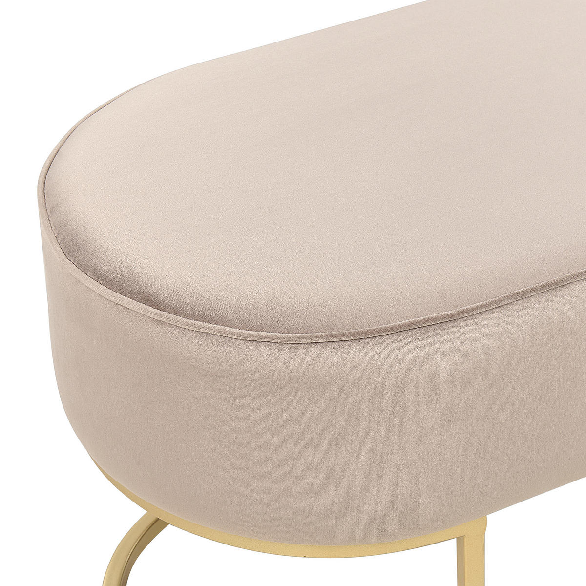 BÄNK Milry 40/104/40 cm - Beige, Textil/Plast (104/40/40cm) - Beliani