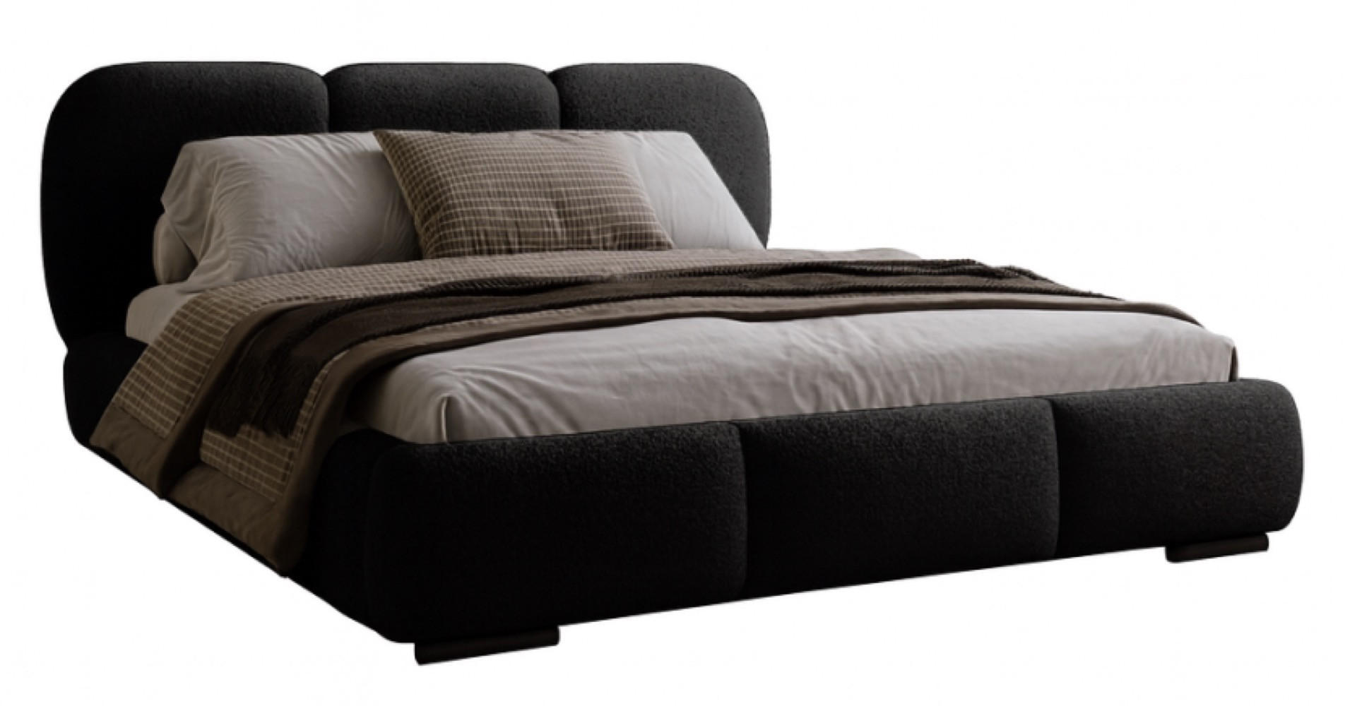 BETT Schwarz ROZA Mit Bettkasten 200x200 cm - Schwarz, Textil (200/200cm) - Sepro Meble
