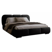 BETT Schwarz ROZA Mit Bettkasten 200x200 cm - Schwarz, Textil (200/200cm) - Sepro Meble