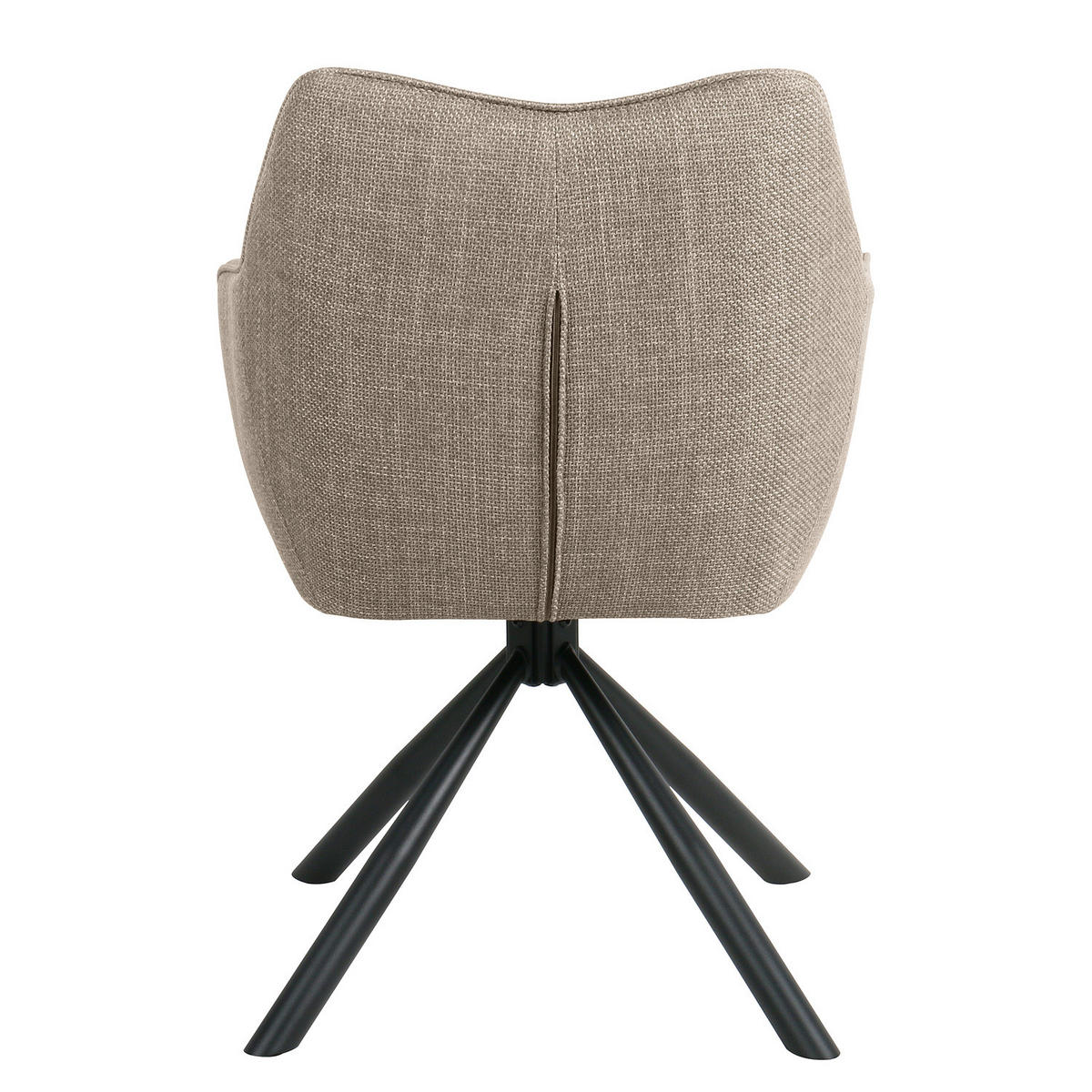 ARMLEHNENSTUHL - 2er-Set - Taupe/Schwarz, Textil/Metall (63/83/60cm) - home24