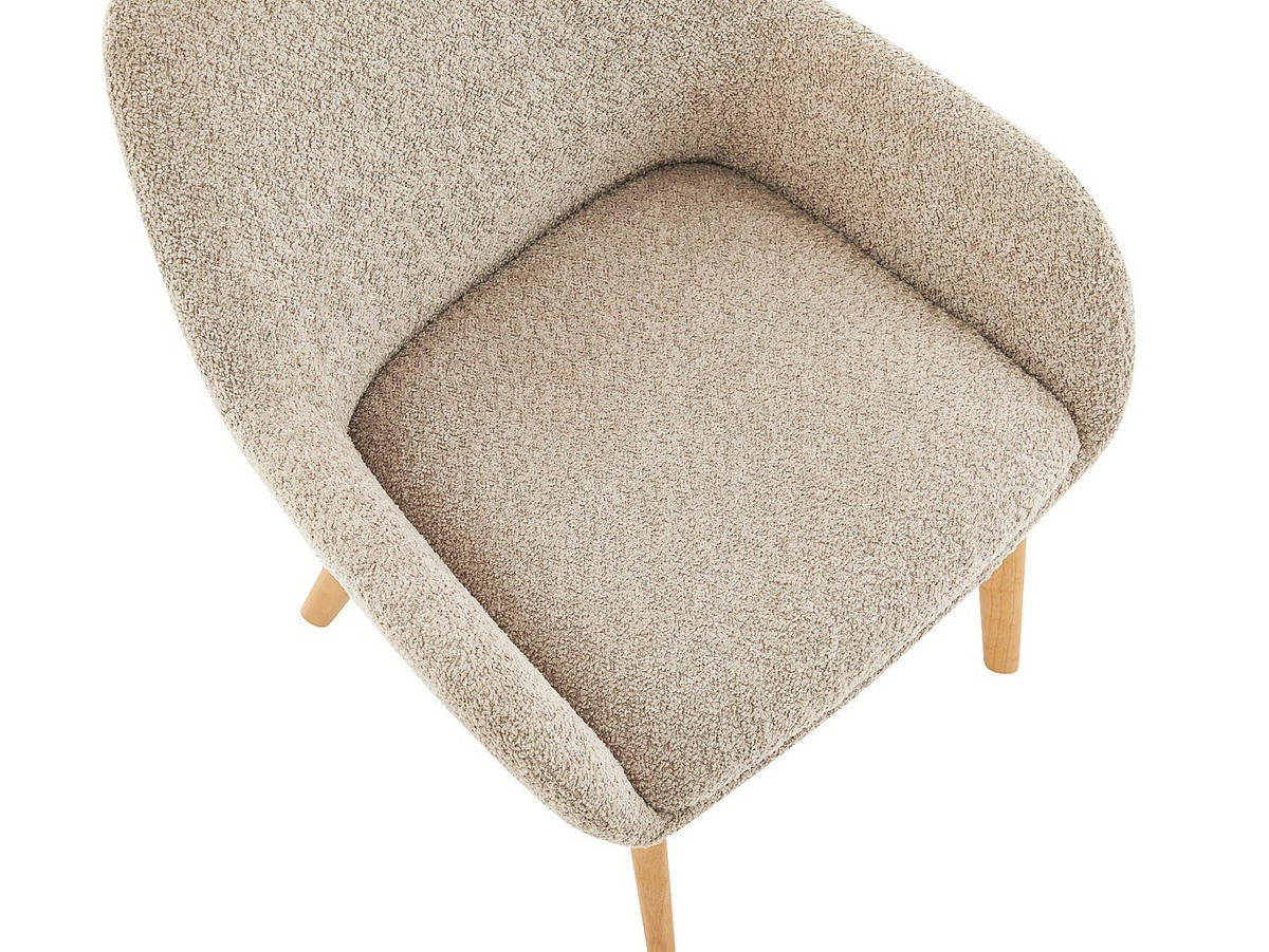 STUHL - 58 cm x 59.5 cm - stoff - taupe Valenyo - Taupe, Textil (58/82/59.5cm) - Vente-Unique