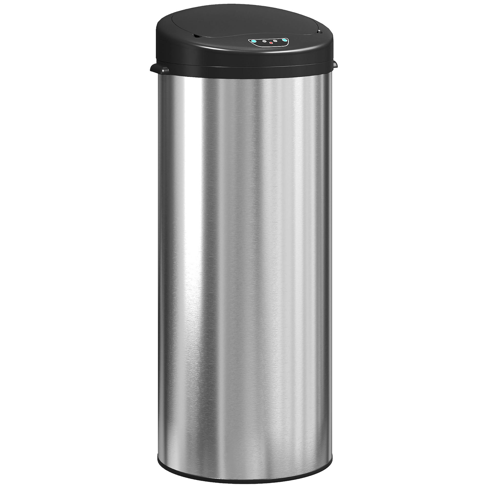 SENSOR-MÜLLEIMER Edelstahl Kunststoff Silber - Silberfarben, Metall (30/78.5/32cm) - HOMCOM