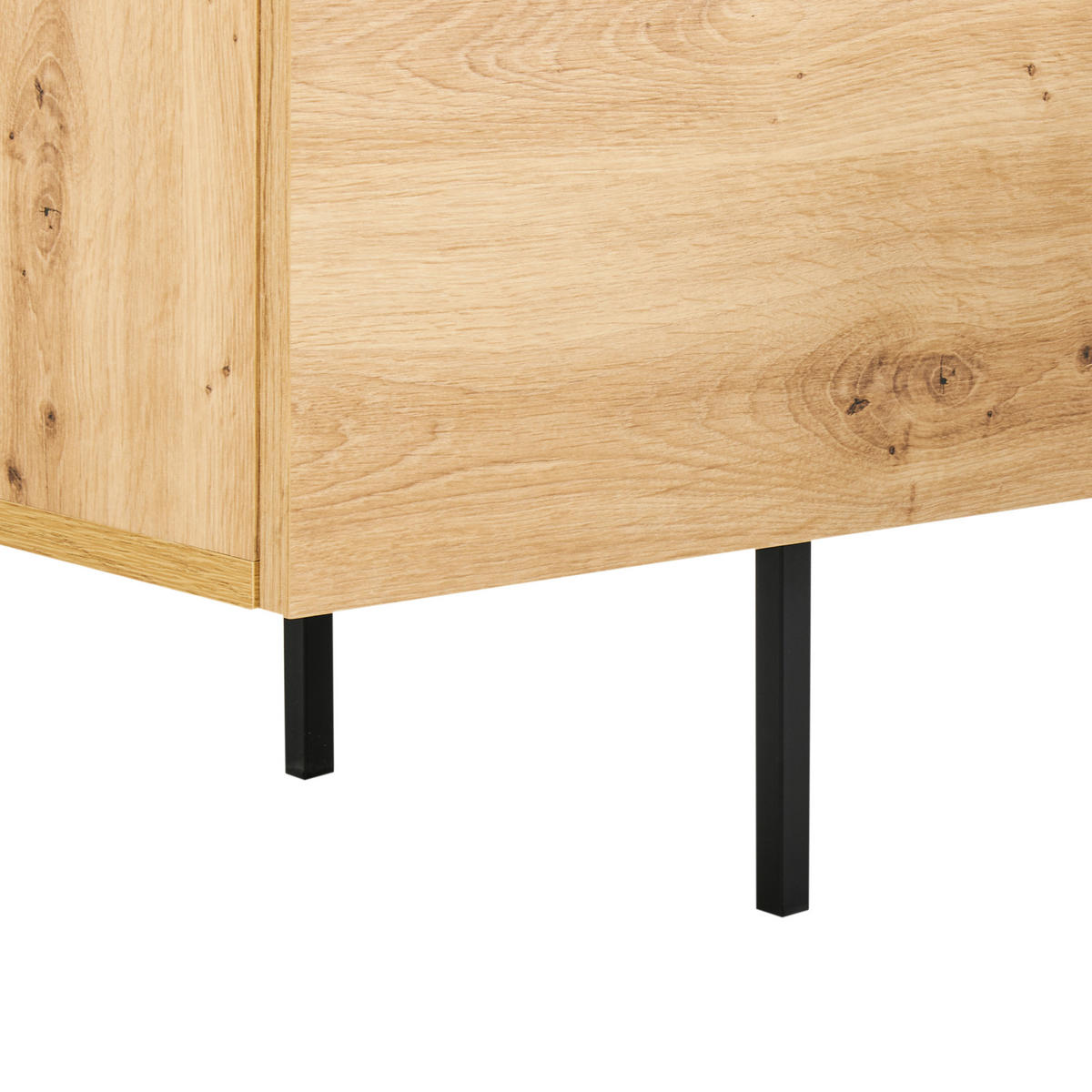 SIDEBOARD mit 2 Türen Hellbraun Kenora - Braun, Holzwerkstoff (163/72/41cm) - Beliani