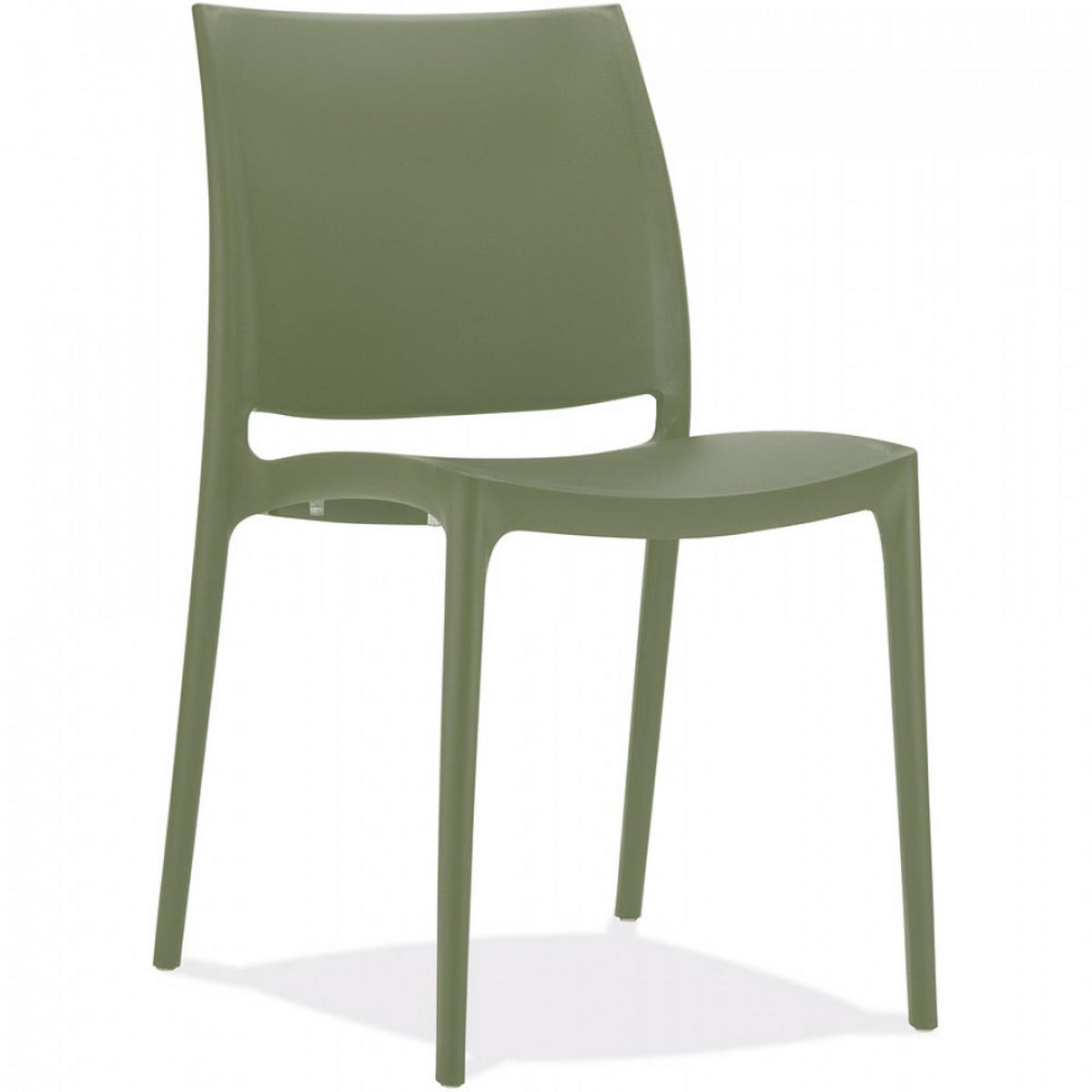 STUHL Grün 45x82x53cm - Olivgrün/Grün, Kunststoff (45/82/53cm) - AlterEgo