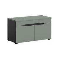 SITZBANK CANU (B/H/T: ca. 80/45/37 cm) in Basalt grau/Smoke Green - Grau, Holzwerkstoff (80/45/37cm)