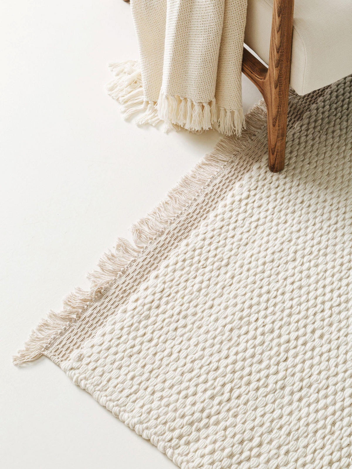 WOLLTEPPICH Lana Cream 80x150 cm - Creme, Textil (80/150cm) - benuta Pure