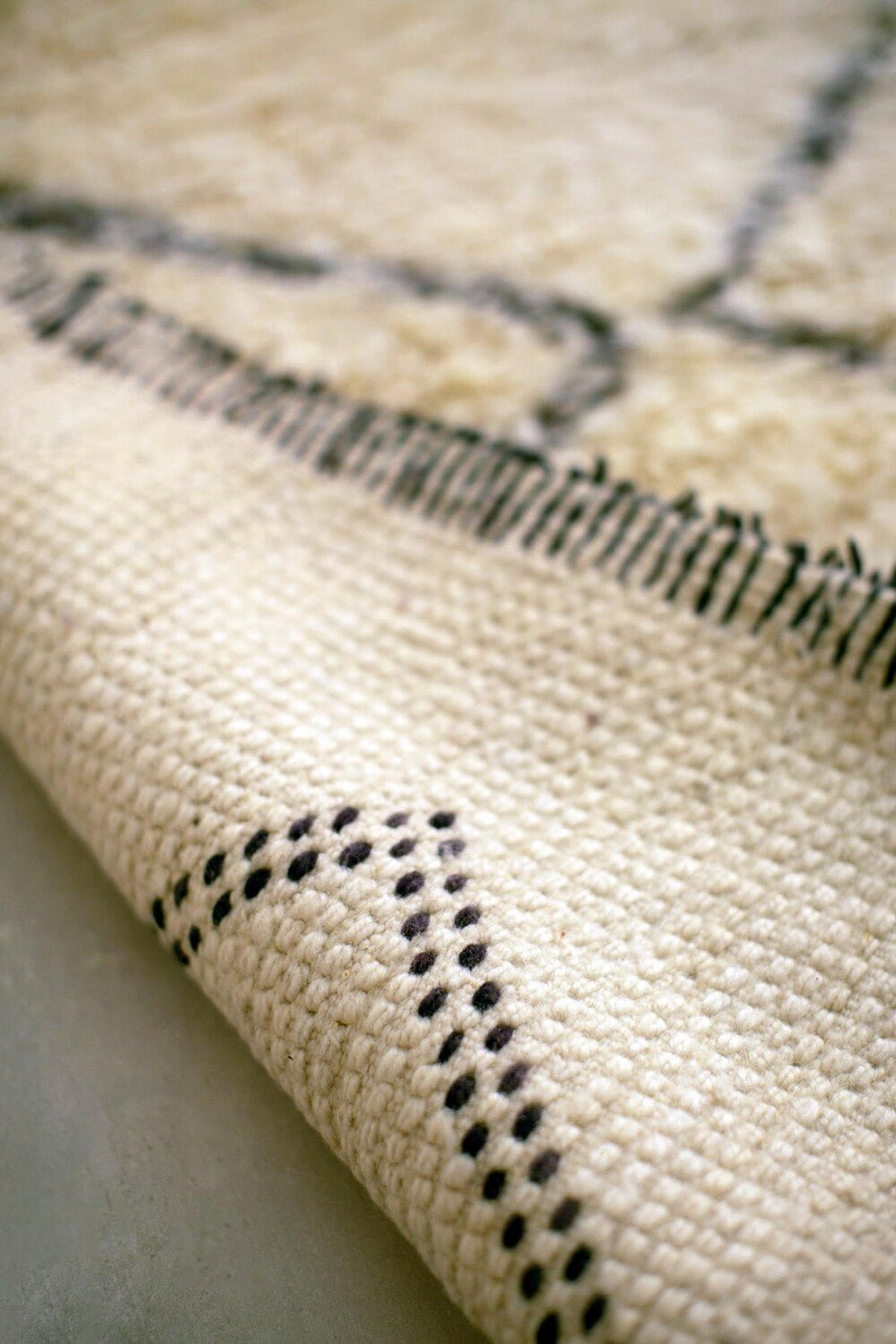 BERBERTEPPICH marokkanisch schwarz weiß Semmarine beige - Beige, Naturmaterialien (250/350cm) - AFK Living