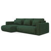 ECKSOFA mit Schlaffunktion Strukturstoff Stoff Grün - Schwarz/Grün, Kunststoff/Textil (149/278cm) - Makamii