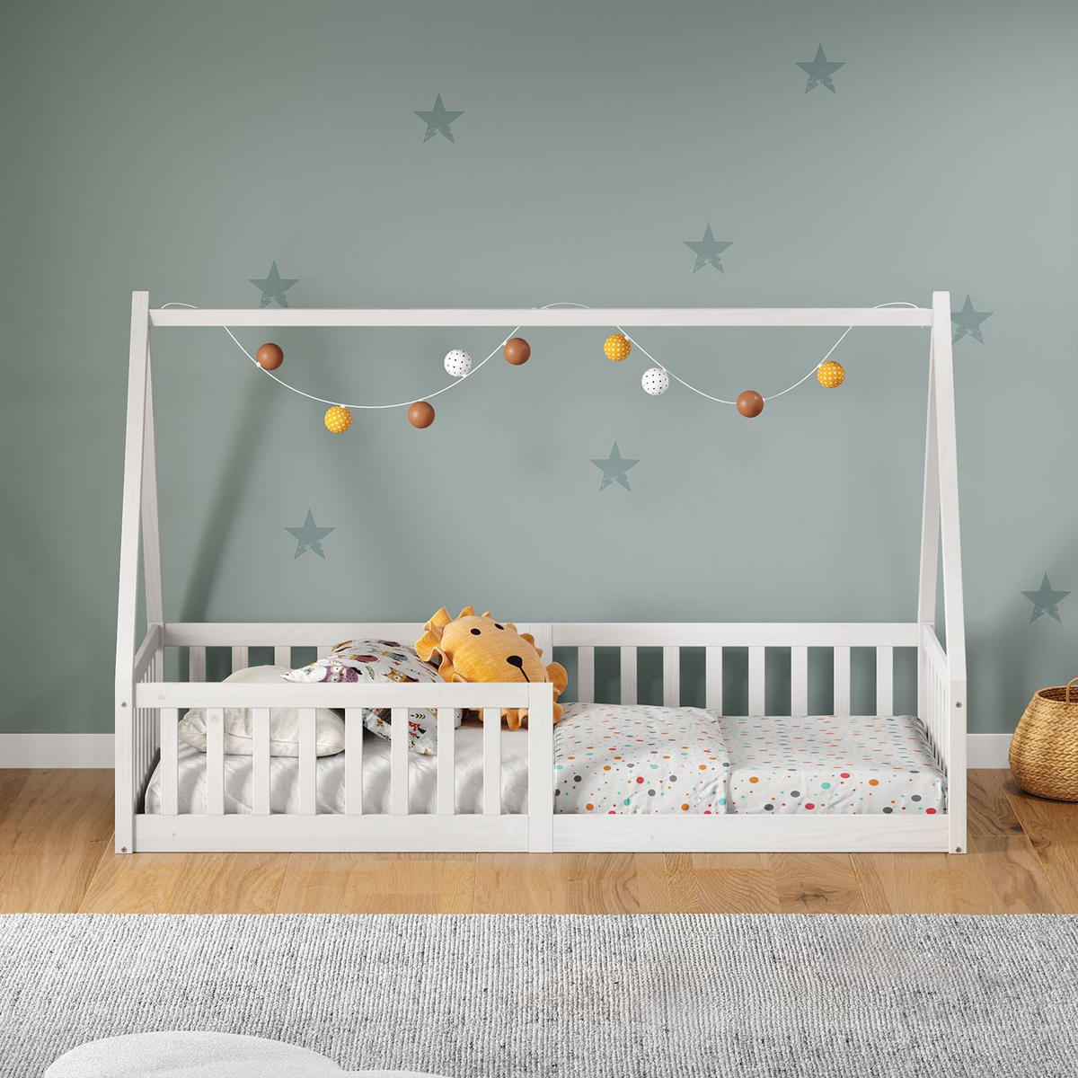 HAUSBETT NICOLAS 90x200 cm weiß - Weiß, Holz (90/200cm) - IDIMEX