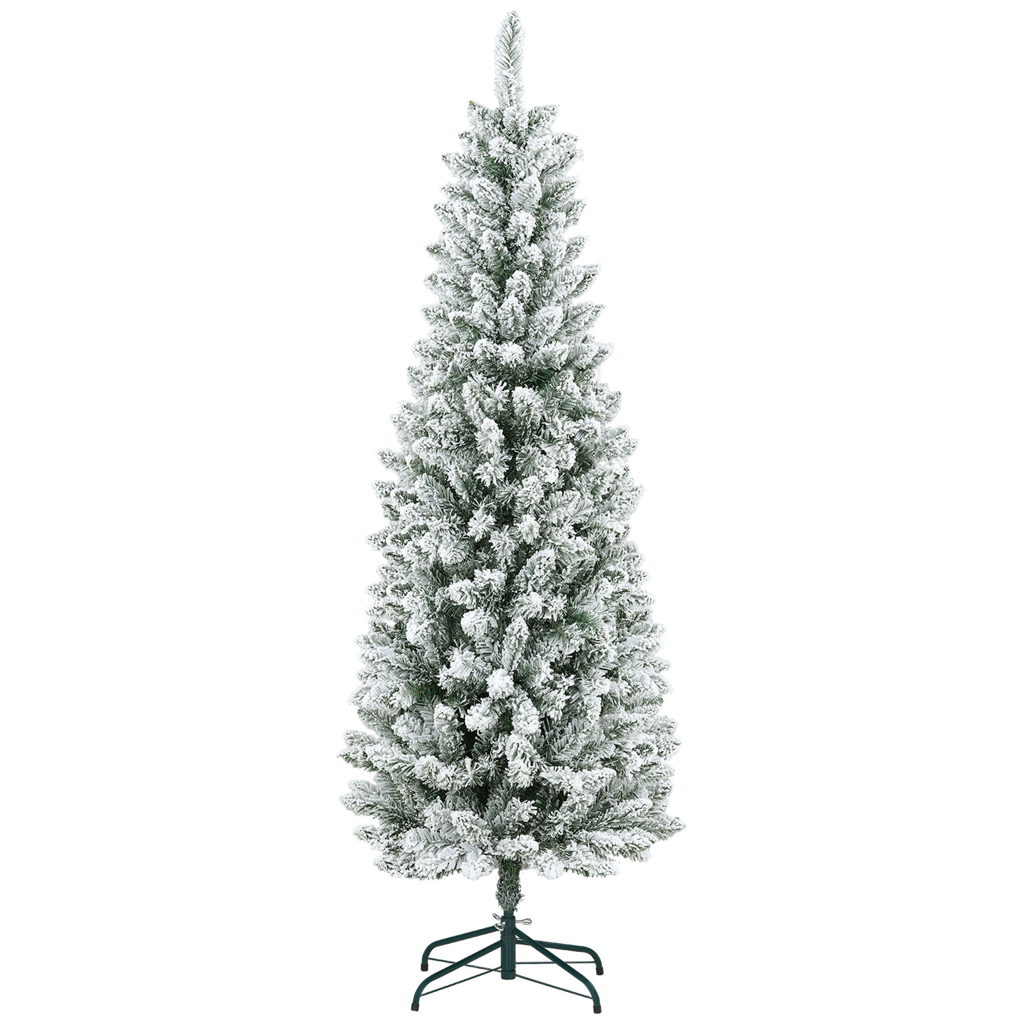 KÜNSTLICHER Weihnachtsbaum, 183 cm Christbaum mit 479 Spitzen für Weihnachten - Grün, Kunststoff/Metall (183cm) - HOMCOM