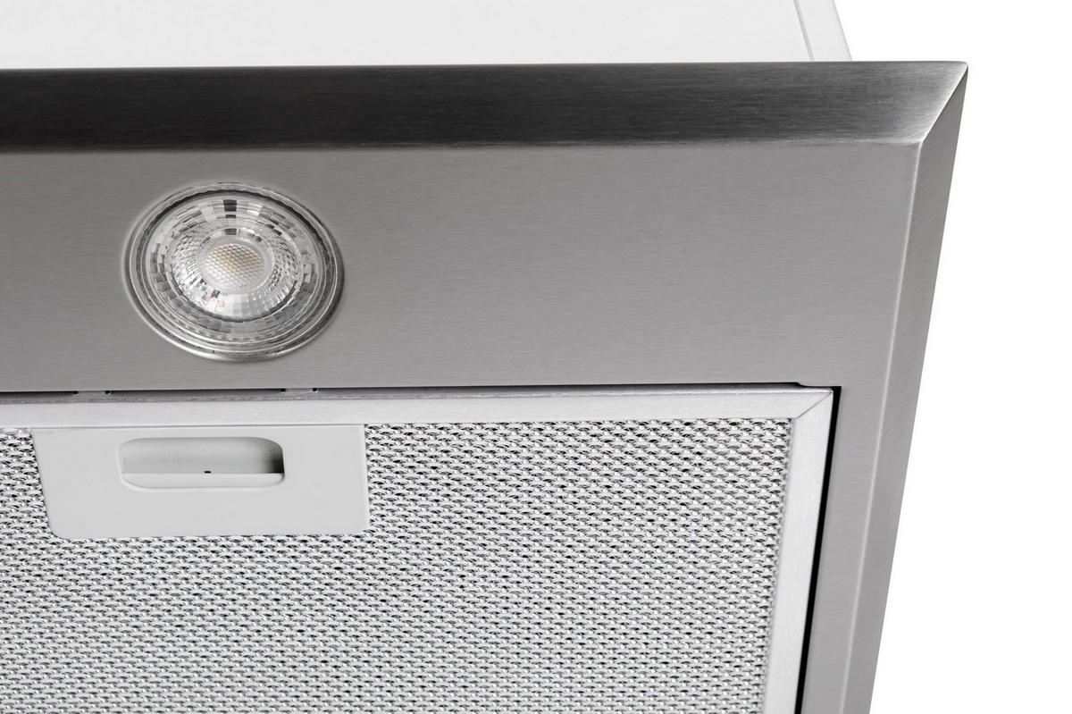DUNSTABZUGSHAUBE GCH B 051 70 IS + Umluftset, 70 cm Edelstahl - Weiß, Metall (70/23.5/28cm) - Gurari
