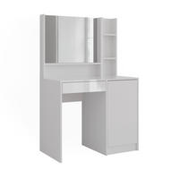 SCHMINKTISCH Sherry Weiß/Weiß Hochglanz 89.8 cm 3 Teile - Weiß Hochglanz, Holzwerkstoff (89.8/76/50.1cm) - Vicco