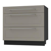 SCHUBLADENUNTERSCHRANK Kvantum D3A/90 90 / 50 / 82cm - Beige/Schwarz, Holz/Holzwerkstoff (90/82/50cm) - Feldmann-Wohnen