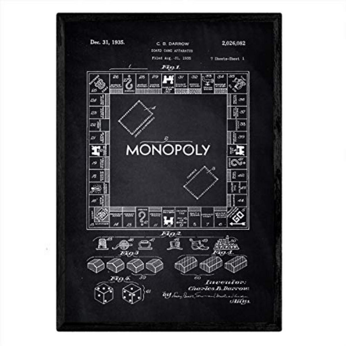 POSTER Monopoly Patent A3 Rahmenlos - Klar, Papier (29.7/5/42cm) - Nacnic