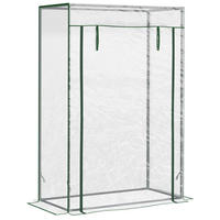 GEWÄCHSHAUS aus Kunststoff 100x50x150 cm in Transparent mit aufrollbarer Tür - Transparent, Kunststoff (50/150/100cm) - Modfu