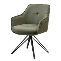 ARMLEHNENSTUHL - Grün, Textil/Metall (60/82/62cm) - home24