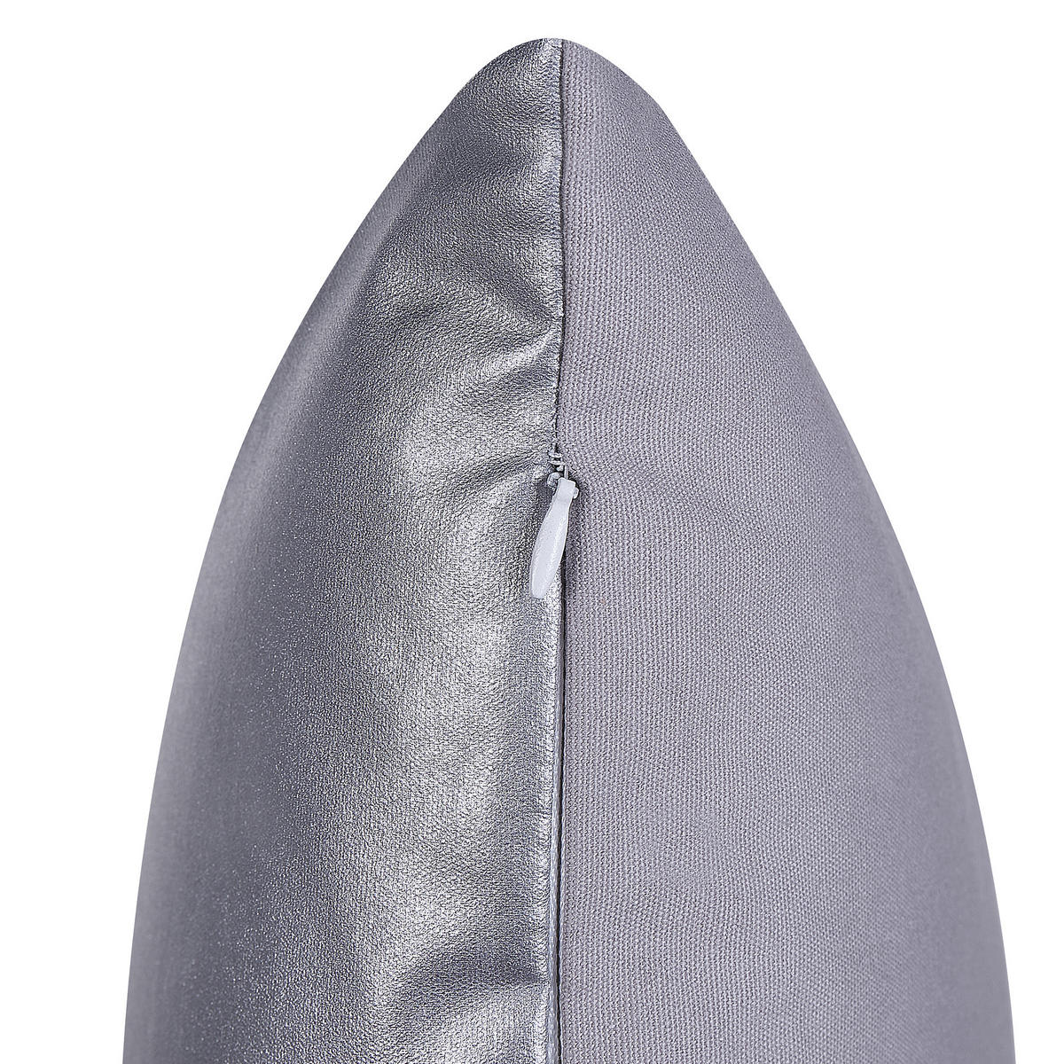 DEKOKISSEN 2er-Set Grau 45/45 cm Digitalis - Grau, Naturmaterialien/Textil (45/45cm) - Beliani