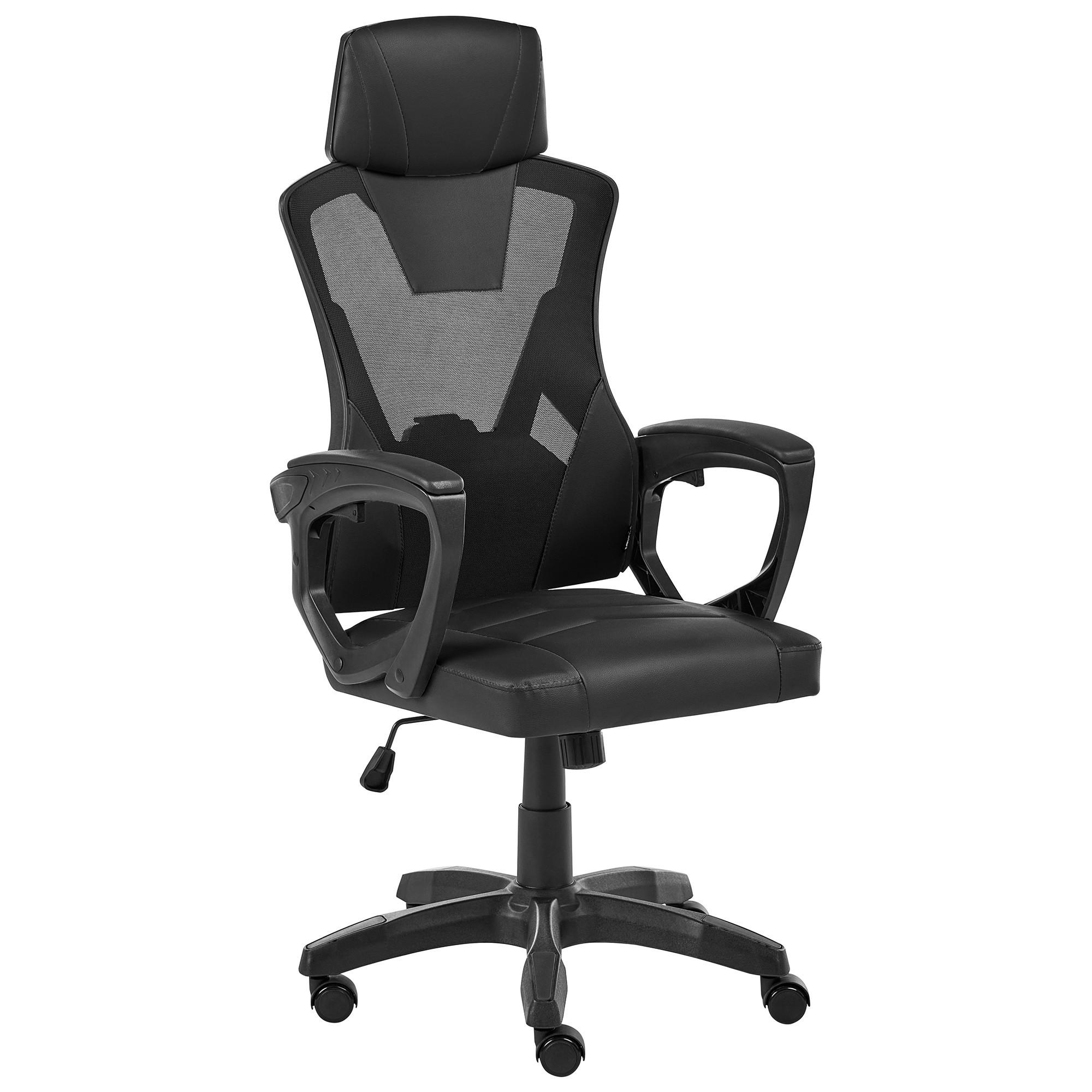 SCAUN DE BIROU piele ecologica negru Ignis