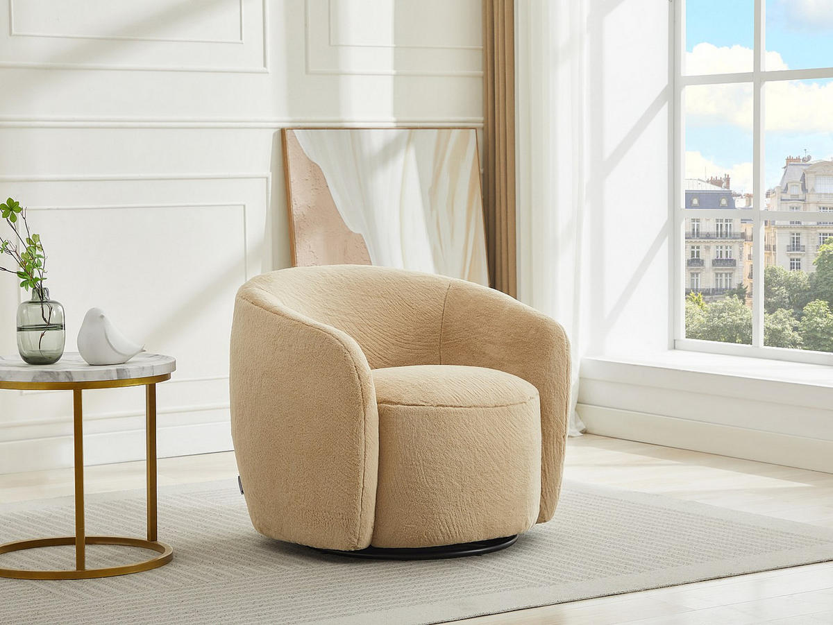 SESSEL mit gerader Rückenlehne - 1 Person - stoff - beige Vereide - Beige, Textil (80/67/76cm) - Vente-Unique