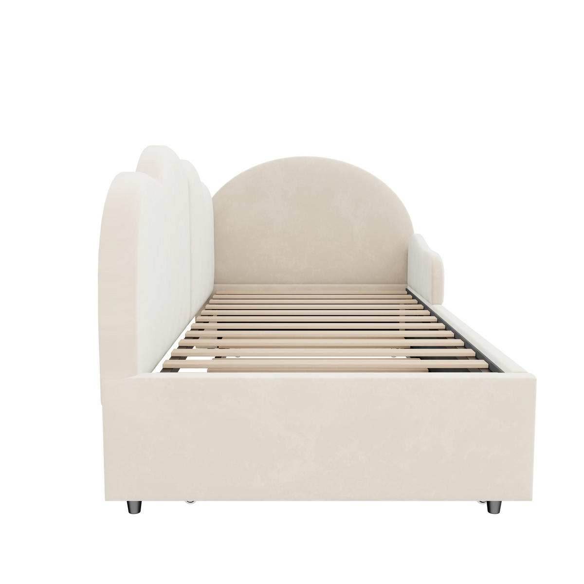 AUSZIEHBETT 90/200/190 cm L-Form, DE-41688, in Beige - Beige, Metall (90/200cm) - ComfortXL