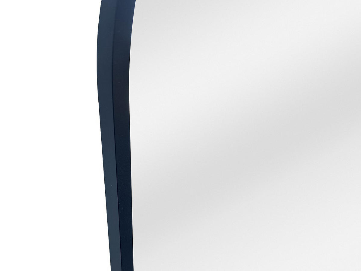 WANDSPIEGEL - 40 cm x 3 cm - Metall - Schwarz - INARA - Schwarz, Metall (40/70/3cm) - Vente-Unique