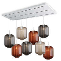 HÄNGELEUCHTE Velo 8-flammig Mehrfarbig Ø 25cm - Multicolor/Weiß, Glas (25/25/27cm) - s.luce
