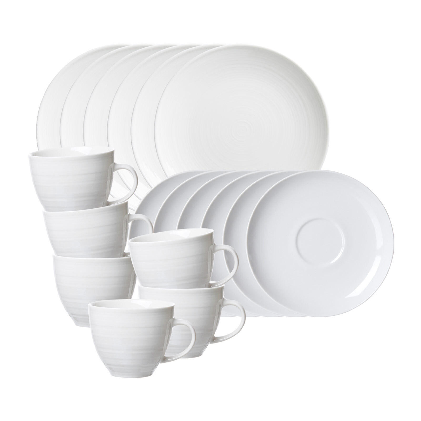 KAFFEESERVICE Suomi Beige 18er Set - Beige, Keramik (1/1/1cm) - Ritzenhoff Breker
