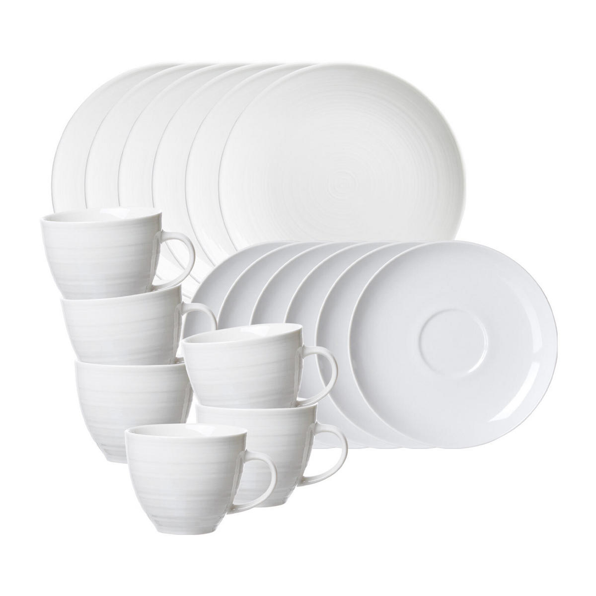KAFFEESERVICE Suomi Beige 18er Set - Beige, Keramik (1/1/1cm) - Ritzenhoff Breker