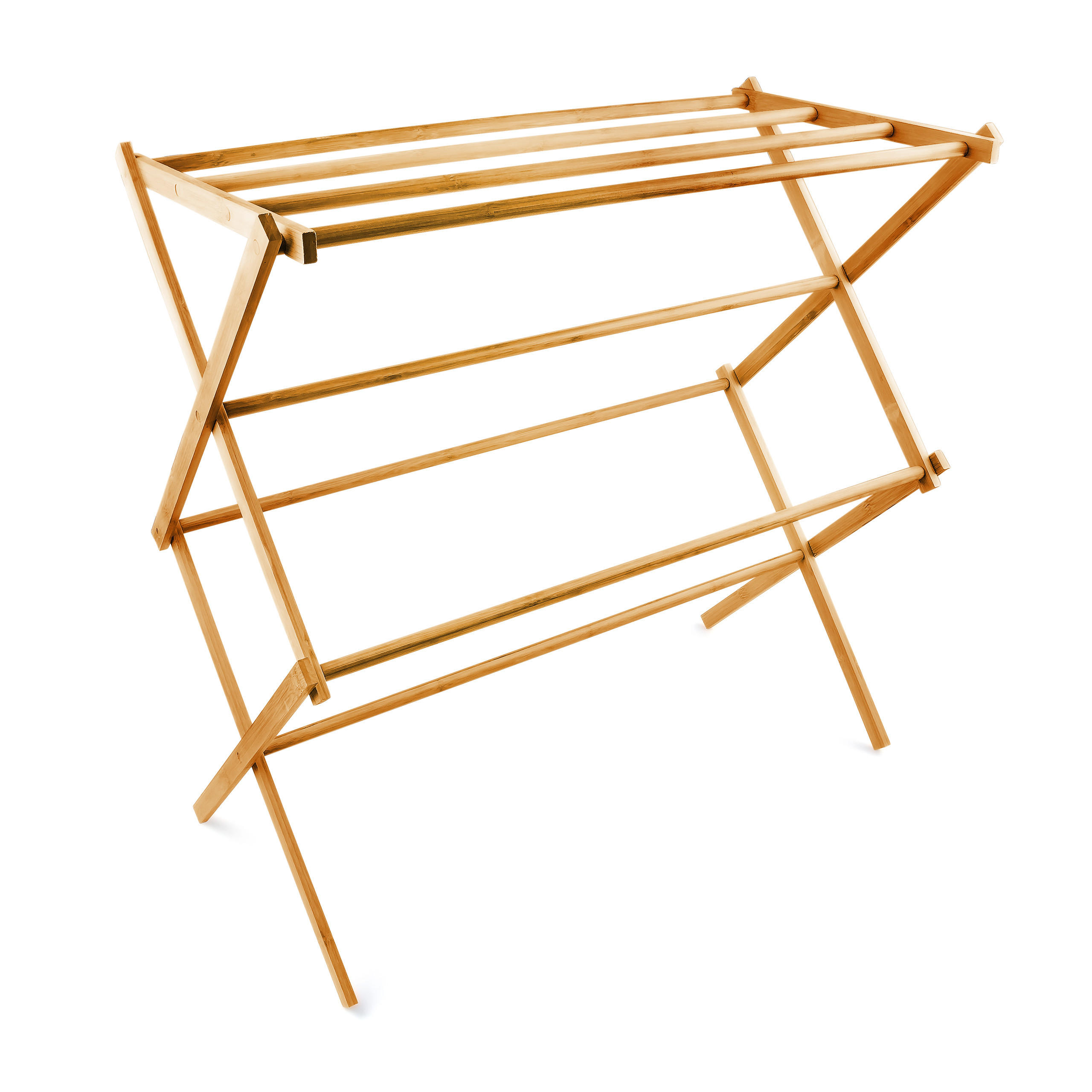 HANDDUKSST&Auml;LL Natur bambu hopf&auml;llbar 8 st&auml;nger 73 cm Ljusbrun 71.5/36/74 cm