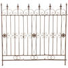 GARTENZAUN Metall antik braun - Braun, Metall (124/116cm) - CLP