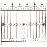 GARTENZAUN Metall antik braun - Braun, Metall (124/116cm) - CLP