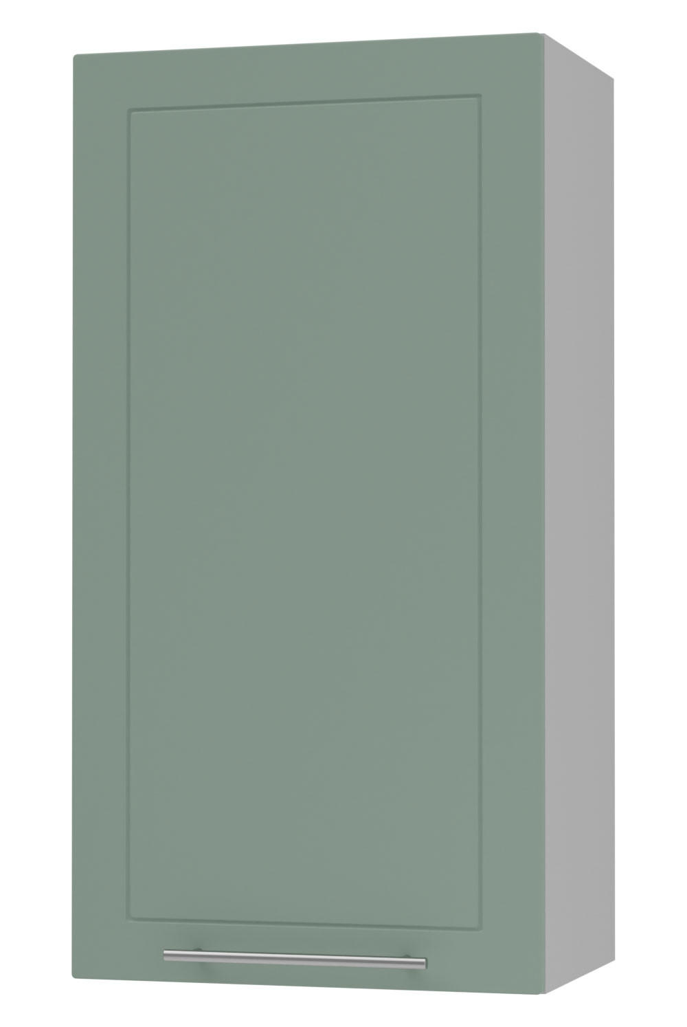 KÜCHENHÄNGESCHRANK Kvantum W4/60/1 Mint Matt / Grau Matt 60 / 32,5 / 96cm - Grau/Mintgrün, Holz/Holzwerkstoff (60/96/32.5cm) - Feldmann-Wohnen