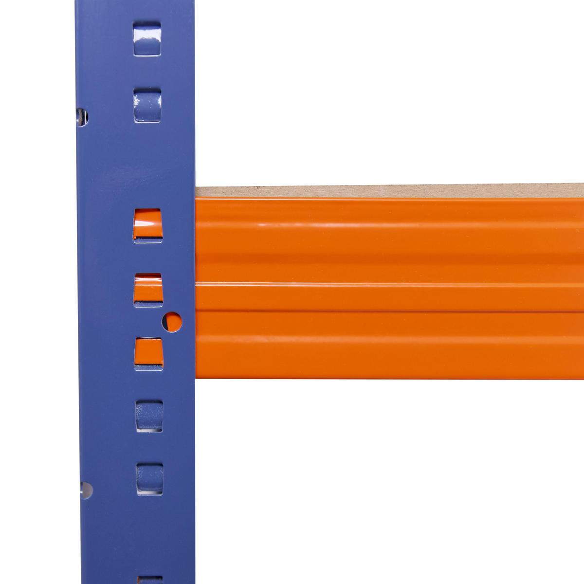 SCHWERLASTREGAL PRO 155x70x40 cm in blau-orange mit 5 Böden und 200 kg Traglast pro Boden - Multicolor, Metall (70/155/40cm) - shelfplaza