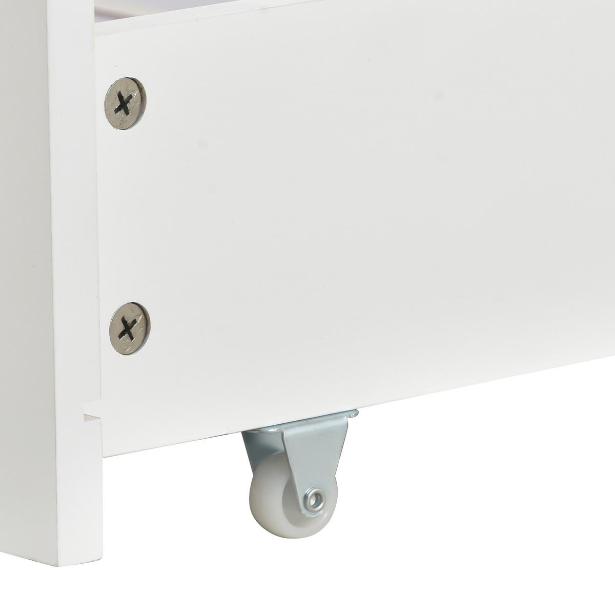 KINDEREINZELBETTEN aus Kiefer-Massivholz 90x200 cm in Weiß mit Schubladen - Weiß, Holz (90/200cm) - Modfu