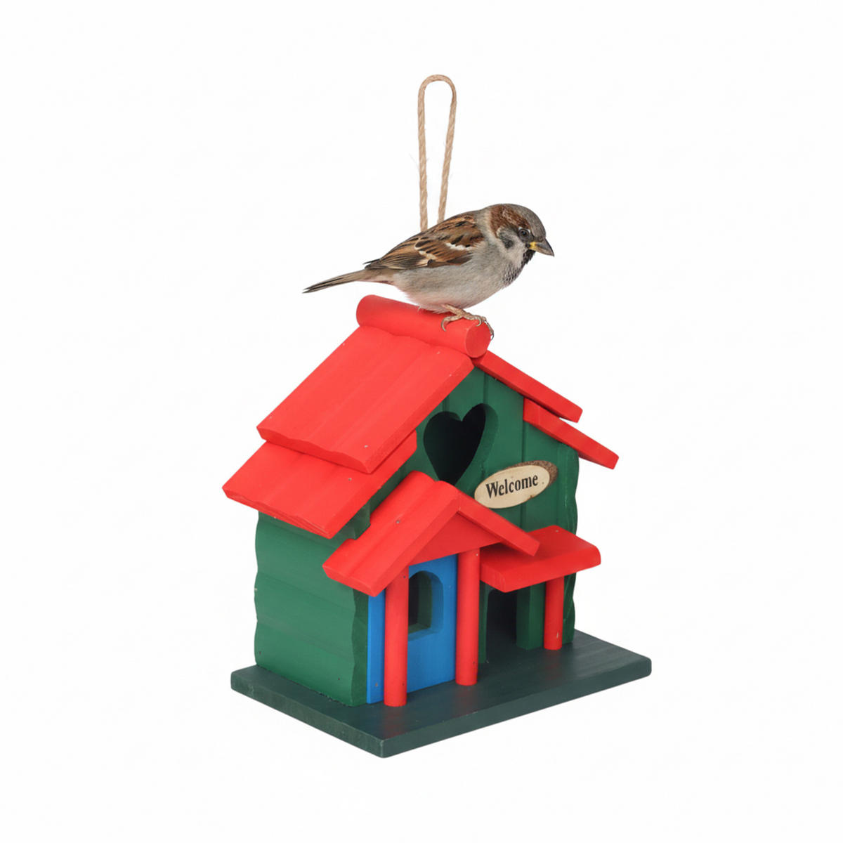 DEKOVOGELHAUS - Multicolor, Holz (20/21/13.5cm) - Relaxdays