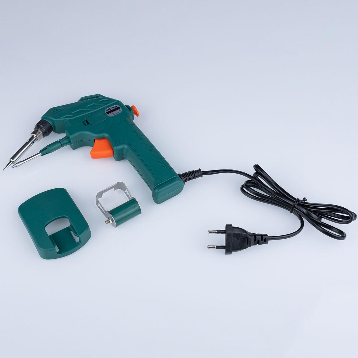 LÖTKOLBEN 60W - Transformator, Lotzufuhr, Lötzinn Sn63Pb37 0,8 mm, 6 Spitzen, 450 °C, Entlötlitze 2 mm, Set - Multicolor, Kunststoff/Metall (10/10/10cm)