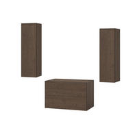 BADMÖBEL-SET Color Baltic Storm 3-Teilig (2S 80 + 1D 100 X2) - Walnussfarben, Holzwerkstoff (120/160/45cm) - mzm24