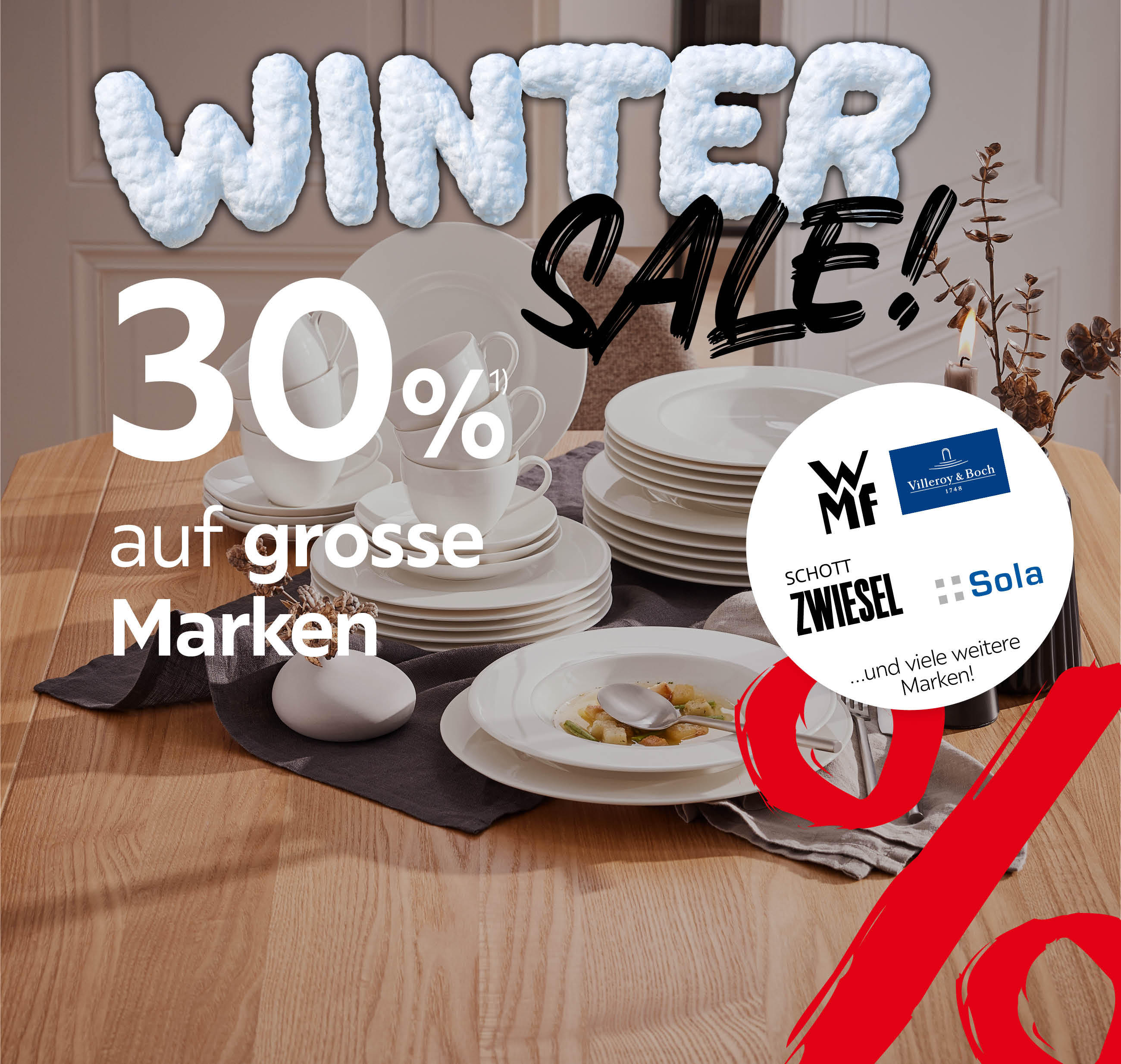 30% auf grosse Marken