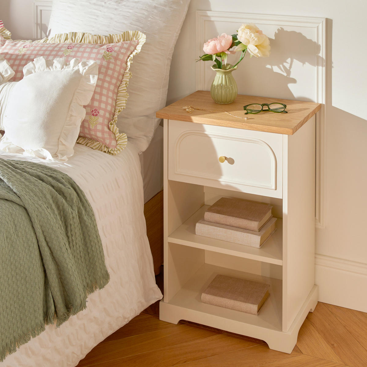 NACHTTISCH Mohea 45/30/67 cm - Beige, Holzwerkstoff (30/67/45cm) - Atmosphera Createur d´interieur