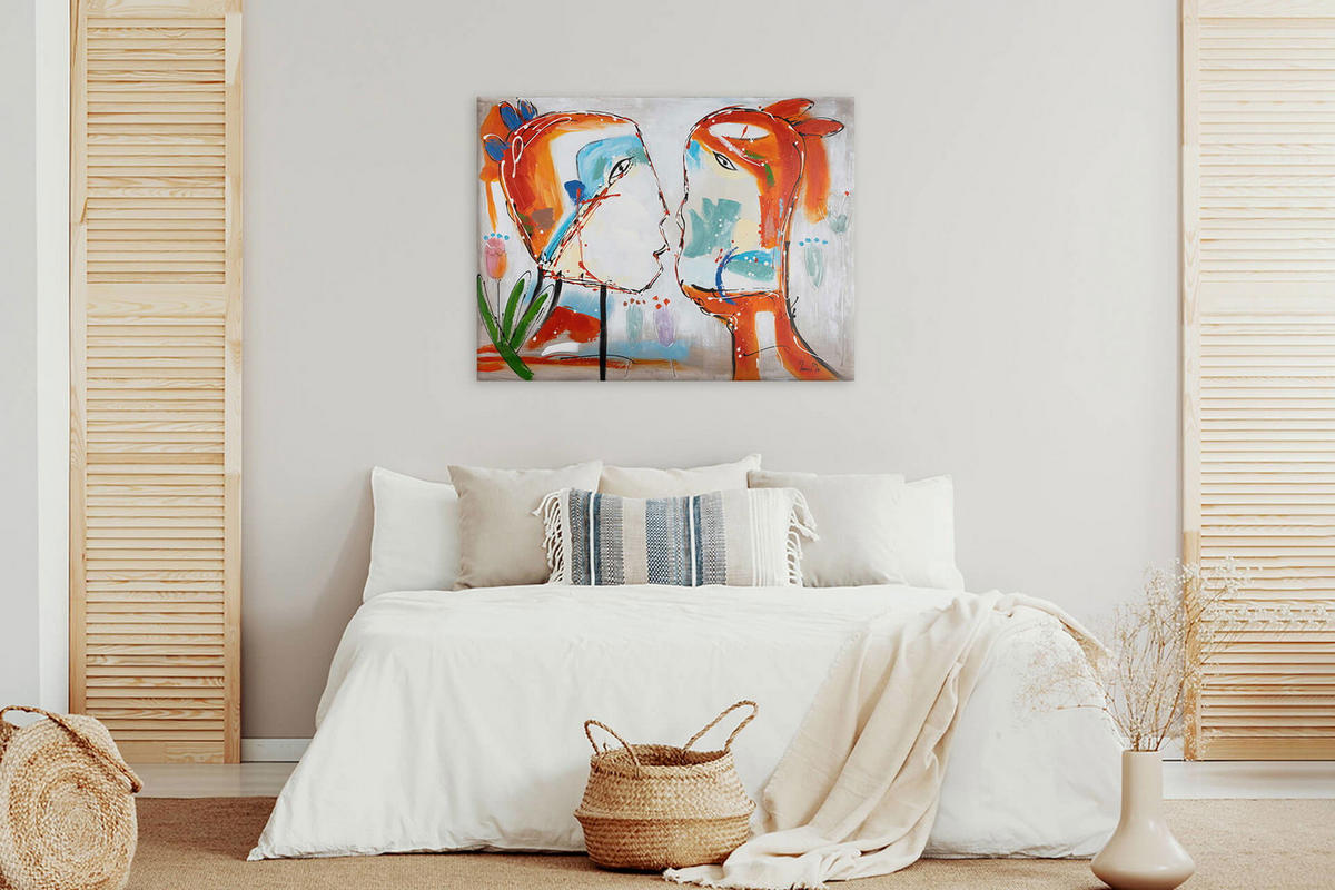 ÖLGEMÄLDE 100/75 cm - Multicolor, Holz/Textil (2.5/75cm) - KUNSTLOFT