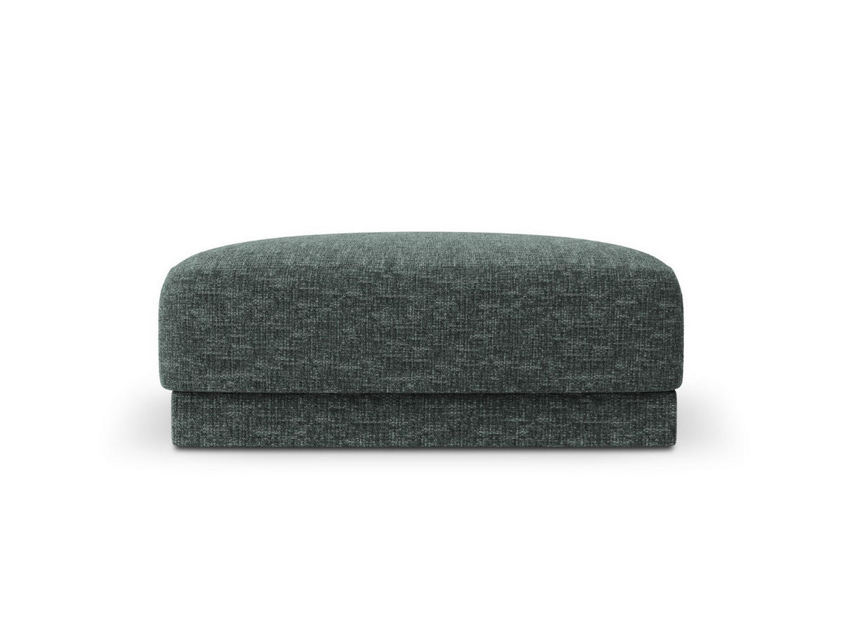 POUF Miley aus Chenille-Stoff petrol - Petrol, Textil (90/40/90cm) - Micadoni