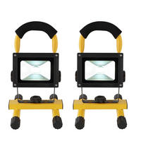 LED BAUSTRAHLER Gelb Beweglich 2er Set - Gelb, Glas (14.5/16.4/22.5cm) - Globo Lighting