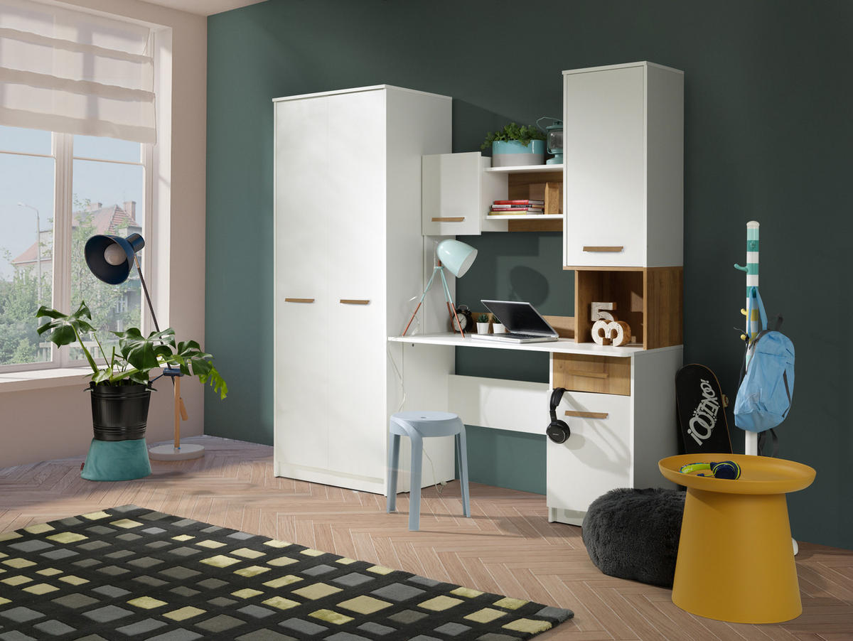 GARDEROBENSCHRANK KLEIDERSCHRANK GRANT G13 WEIß 75/195/54 - Weiß, Holzwerkstoff (75/195/54cm) - Marmex Möbel