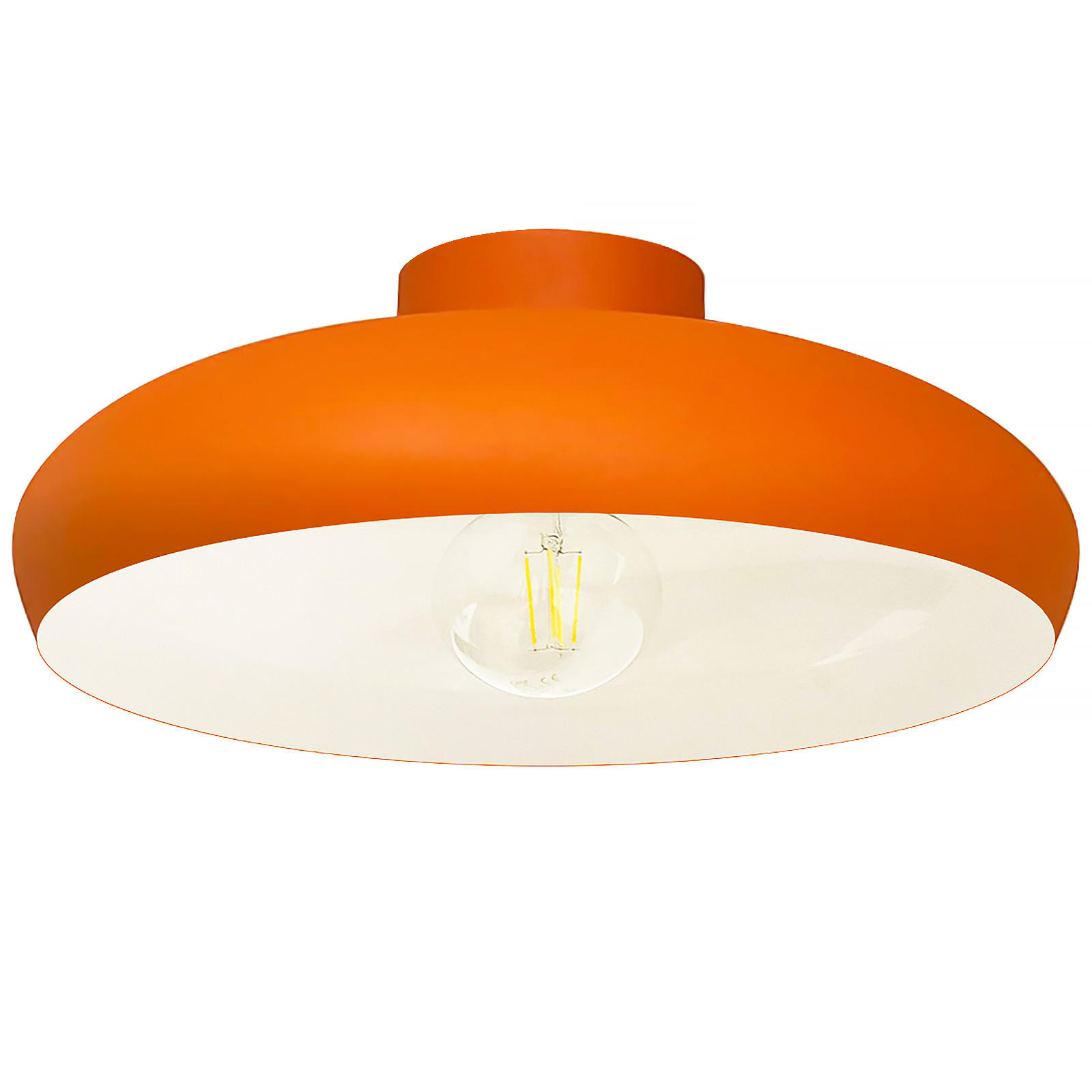 DECKENLEUCHTE Androa Lampe - Orange, Metall (40/40/20cm) - Bamyum
