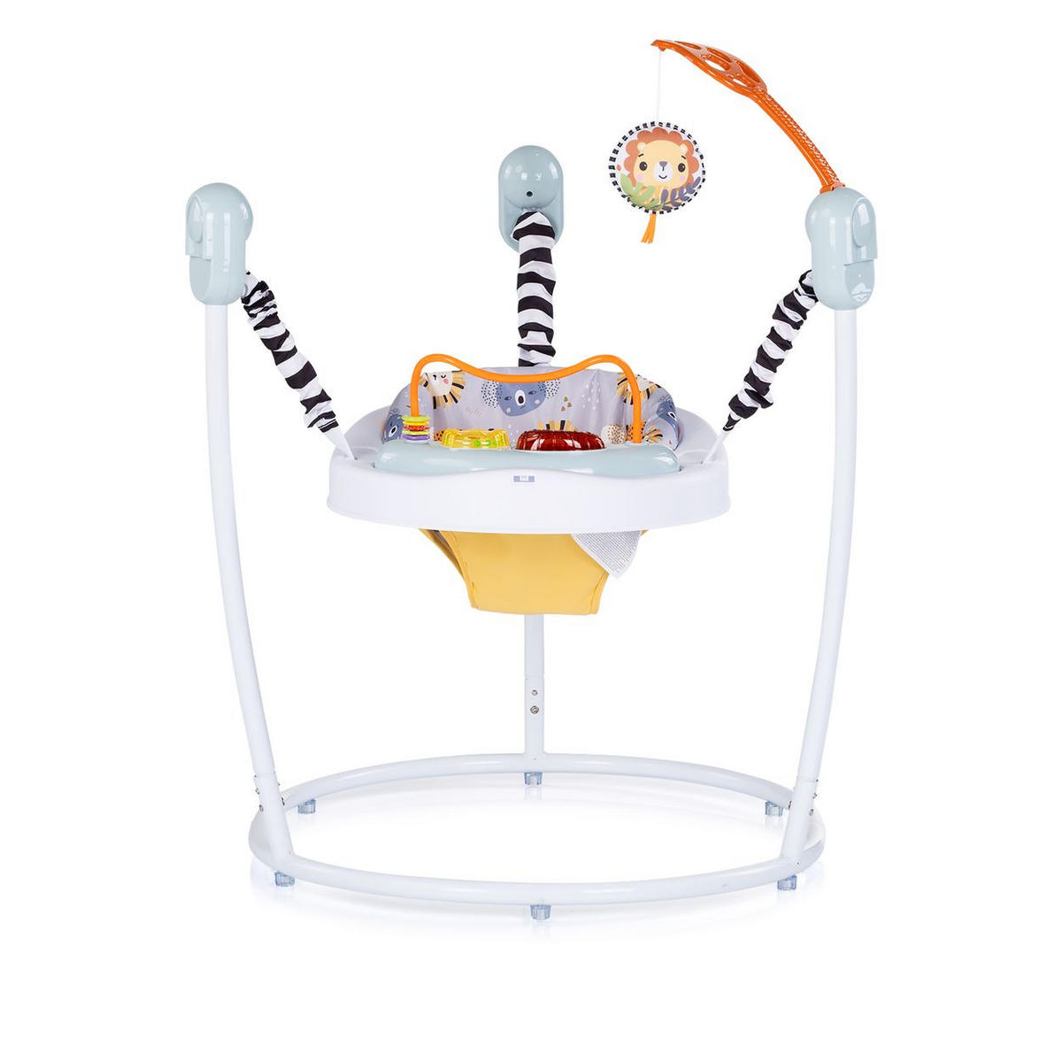 HOPSER Jumpy Joy Musik Licht blau Tiere Hängespielzeug Motorikspielzeug - Blau, Metall (66/71/71cm) - Chipolino