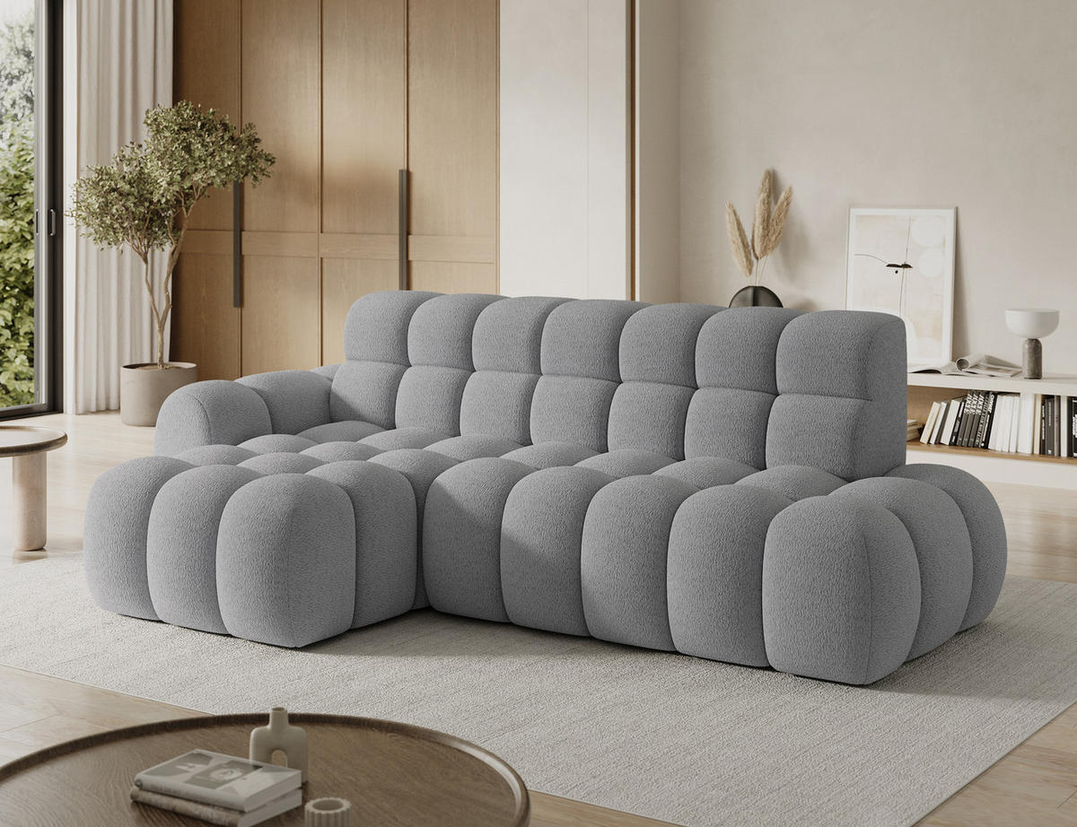 ECKSOFA Lorveno L - Hellgrau (Royal 04) - Hellgrau, Holzwerkstoff (283/165cm) - Möblo