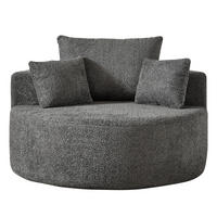 SESSEL aus Chenille-Schaumstoff, ohne Montage und modular kombinierbar - Grau, Textil (127/82/127cm) - Urban Meuble