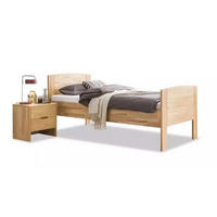 SENIORENBETT Buche Massiv Comfort 04 / 100 x 200 cm / buche-wenge-lackiert / mit Nachtkonsole - Wengefarben, Holz (100/200cm) - BED BOX